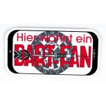 Spaßschild - Hier wohnt ein Dart-Fan - 308117/1 - Gr. ca. 145 x 75 mm