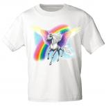 T-Shirt mit Print Pegasus 12664 weiß Gr. S