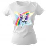 Girly-Shirt mit Print Pegasus G12664 weiß Gr. XS