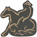 XXL Aufnäher Patches - Pferd mit Reiter - 08535 Gr. ca. 28 x 27 cm