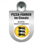 Einsatzschild Windschutzscheibe incl. Saugnapf - Pizzafahrer im Einsatz - 309742 Region Baden-Württemberg