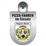 Einsatzschild Windschutzscheibe incl. Saugnapf - Pizzafahrer im Einsatz - 309742 Region Berlin