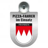 Einsatzschild Windschutzscheibe incl. Saugnapf - Pizzafahrer im Einsatz - 309742 Region Franken