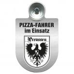 Einsatzschild Windschutzscheibe incl. Saugnapf - Pizza Fahrer im Einsatz - 393833 - Region Preussen