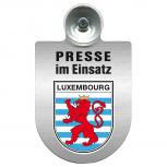 Einsatzschild Windschutzscheibe incl. Saugnapf - Presse im Einsatz - 309456-21 Region Luxembourg