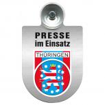 Einsatzschild Windschutzscheibe incl. Saugnapf - Presse im Einsatz - 309456-13 Region Thüringen