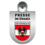 Einsatzschild Windschutzscheibe incl. Saugnapf - Presse im Einsatz - 309456-20 Region Österreich