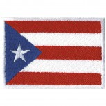 AUFNÄHER - Puerto Rico - Gr. ca. 8cm x 5cm (21479) Länderflagge Landesfahne Flagge Fahne Wappen - Stick Patches Applikation