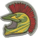 Aufnäher - Helm mit Bürste - 88568 - Gr. 7 x 6,5 cm - Patches Stick Applikation