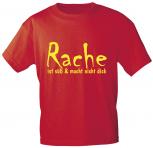 T-Shirt unisex mit Print - Rache ist süß... - 10853 rot - Gr. S-XXL