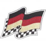 AUFNÄHER - Ziel- und Deutschlandflagge - 04637 - Gr. ca. 8 x 11 cm - Patches Stick Applikation