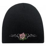 Beanie Mütze Rosa Rose Tribal Tattoo 54541 schwarz