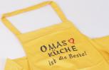 Grillschürze Stickerei Omas Küche ist die Beste 12535 gelb
