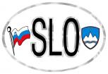 Auto-Aufkleber Stick Applikation Emblem Aufkleber "SLO = Slowenien" NEU Gr. ca. 10 x 6,5cm (301176) Autokennzeichen Wappen Landeszeichen Flagge