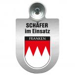 Einsatzschild Windschutzscheibe incl. Saugnapf - Schäfer im Einsatz - 309387 - Region Franken