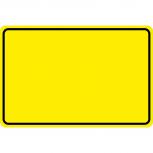 Schild Kunststoffschild Warnschild zum selbst beschriften - 308959/5 gelb - Gr. ca. 25 x 15 cm