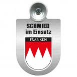 Einsatzschild Windschutzscheibe incl. Saugnapf - Schmied im Einsatz - 309462 - Region Franken