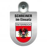 Einsatzschild Windschutzscheibe incl. Saugnapf - Schreiner im Einsatz - 309461 Region Österreich