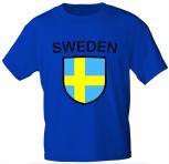 Kinder T-Shirt mit Print - Sweden - Schweden - 76162 - blau - Gr. 86-164