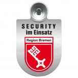 Einsatzschild Windschutzscheibe - Security im Einsatz - incl. Regionen nach Wahl - 309350 Region Bremen