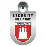 Einsatzschild Windschutzscheibe - Security im Einsatz - incl. Regionen nach Wahl - 309350 Region Hamburg