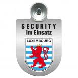 Einsatzschild Windschutzscheibe - Security im Einsatz - incl. Regionen nach Wahl - 309350 Region Luxembourg
