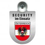 Einsatzschild Windschutzscheibe - Security im Einsatz - incl. Regionen nach Wahl - 309350 Österreich