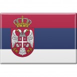 Kühlschrankmagnet - Länderflagge Serbien - Gr.ca. 8x5,5 cm - 37818 - Magnet