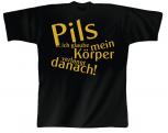T-Shirt unisex mit Print - Pils - ich glaube... - 10601 schwarz - Gr. S-XXL
