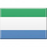 Kühlschrankmagnet - Länderflagge Sierra Leone - Gr.ca. 8x5,5 cm - 37820 - Magnet