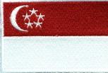 Aufnäher - Singapur Fahne - 21660 - Gr. ca. 8 x 5 cm