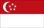 Stockländerfahne - Singapur - Gr. ca. 40x30cm - 77150 - Schwenkflagge, Länderfahne