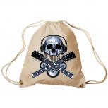 Trend-Bag Turnbeutel Sporttasche Rucksack mit Print - Skull Guitar - TB65308
