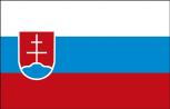Stockländerfahne - Slowakei - Gr. ca. 40x30cm - 77151 - Schwenkfahne mit Holzstock, Länder-Flagge
