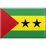 Kühlschrankmagnet - Länderflagge SaoTome - Gr.ca. 8x5,5 cm - 37814 - Magnet