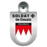 Einsatzschild Windschutzscheibe incl. Saugnapf - Soldat im Einsatz - 309392 - Region Franken