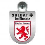 Einsatzschild Windschutzscheibe incl. Saugnapf - Soldat im Einsatz - 309392 - Region Hessen