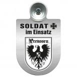Einsatzschild Windschutzscheibe incl. Saugnapf - Soldat im Einsatz - 309392 - Region Preussen