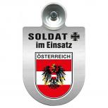 Einsatzschild Windschutzscheibe incl. Saugnapf - Soldat im Einsatz - 309392 - Region Österreich