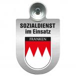 Einsatzschild Windschutzscheibe incl. Saugnapf - Sozialdienst im Einsatz - 309388-18 - Region Franken