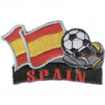 AUFNÄHER Bügeltransfer Applikation Patches - Fußball Spanien - 77929 - Gr. ca. 8 x 5 cm