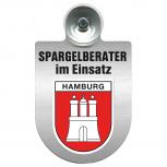 Einsatzschild Windschutzscheibe incl. Saugnapf - Spargel Berater im Einsatz - 393835 - Region Hamburg