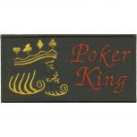 Aufnäher - Poker King - 03130 - Gr. ca. 11 x 5,5 cm - Patches Stick Applikation