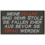 Aufnäher - Meine Haare sind... - 06056 - Gr. ca. 11 x 6 cm - Patches Stick Applikation