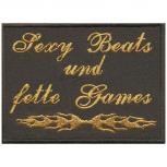 Aufnäher - Sexy Beats... - 06059 - Gr. ca. 9 x 7 cm - Patches Stick Applikation