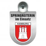 Einsatzschild mit Saugnapf Springreiterin im Einsatz 393836 Region Hamburg