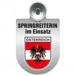Einsatzschild mit Saugnapf Springreiterin im Einsatz 393836 Region Österreich