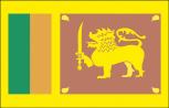 Stockländerfahne - Sri Lanka - Gr. ca. 40x30cm - 77155 - Schwenkfahne mit Holzstock, Länder-Flagge