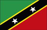 Stockländerfahne - St.Kitts und Nevis - Gr. ca. 40x30cm - 77156 - Länder-Flagge, Dekofahne