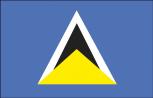 Stockländerfahne - St.Lucia - Gr. ca. 40x30cm - 77157 - Länderfahne, Dekoflagge, Hissfahne